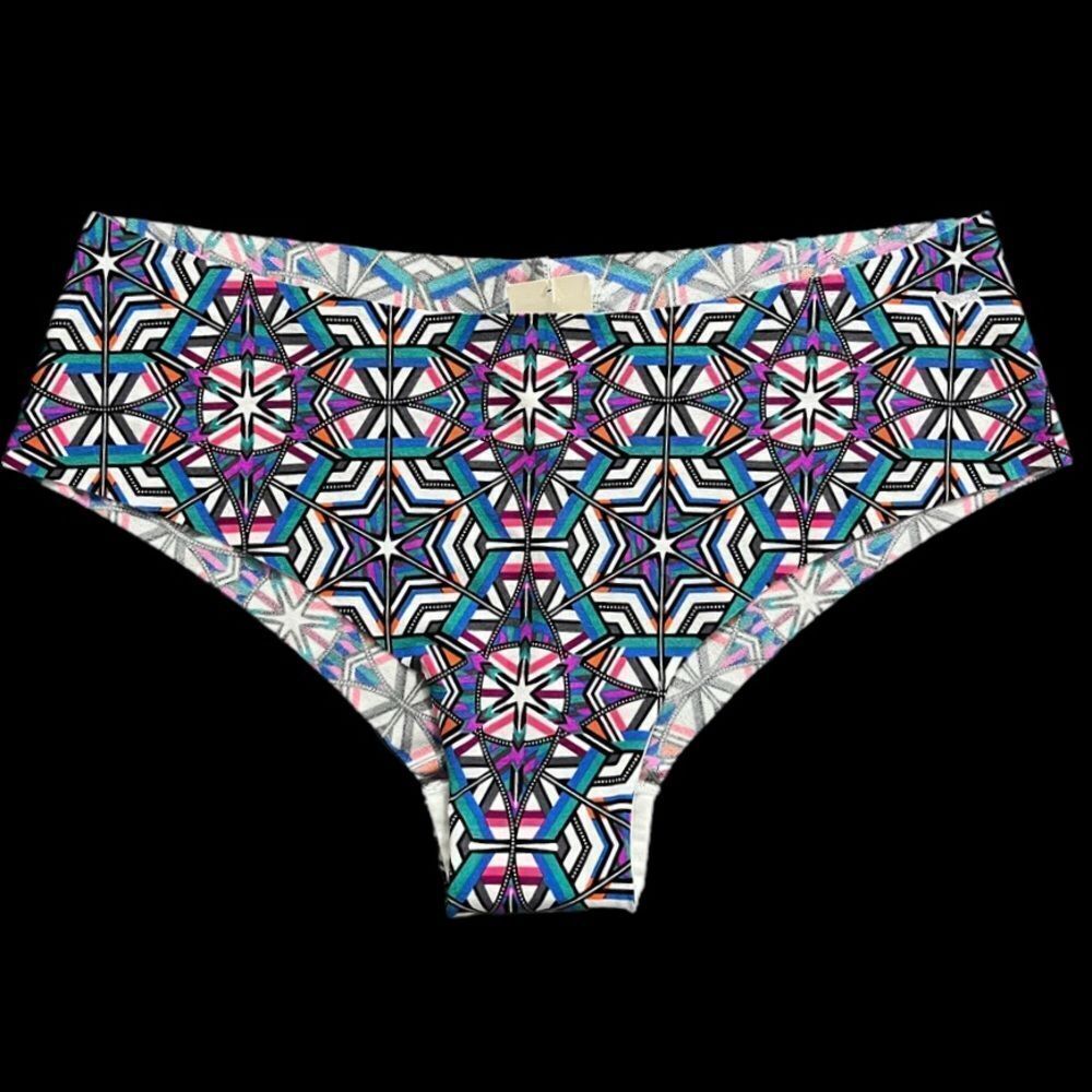 Victorias Secret Pink Supersoft Seamless No Show raw laser cut Cheeky panty L
